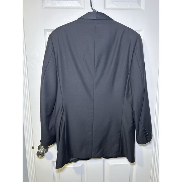 Yves Saint Laurent Men’s D’Orsay 50516 Worsted Wool Blazer Black Size 40R - Picture 2 of 8